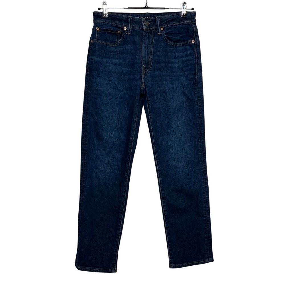 American Eagle Jeans Men Measure 28X28 Tag 28x30 Blue Athletic Straight Airflex+